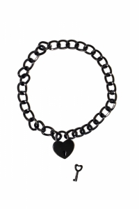 Чокер c сердцем "Party Hard" металлическая цепь, черный