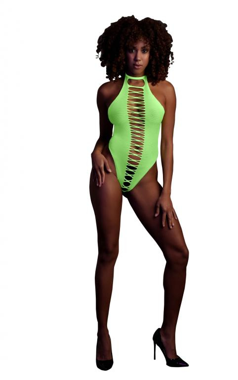 Боди "Ouch Glow In The Dark" салатовый неон, XS/XL 