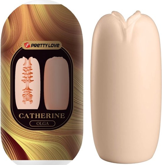 Мастурбатор рельефный "Pretty Love Olga" желтый 